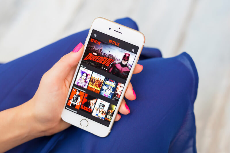 Netflix app on a smartphone screen