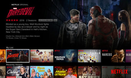 Netflix streaming video interface with daredevil