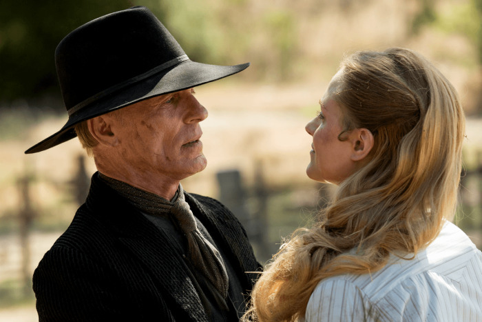 Westworld Evan Rachel Wood as Dolores Abernathy Ed Harris as The Man in Black