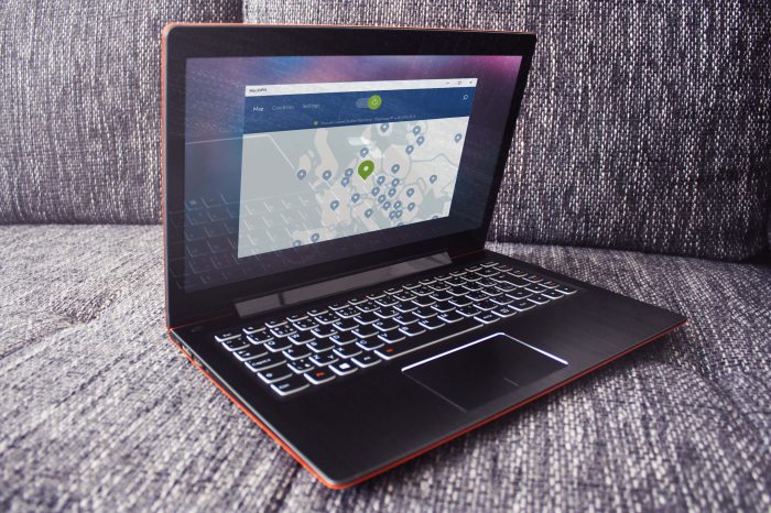 NORD VPN Locations map laptop