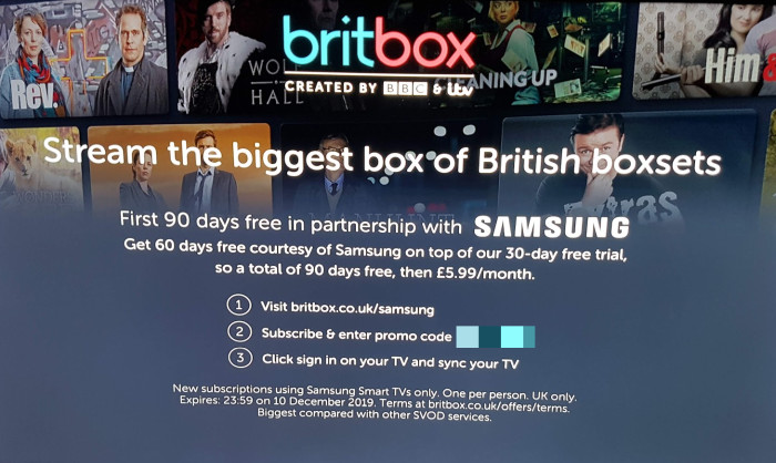 BritBox samsung free 90 days