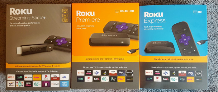 Roku streamers side by side