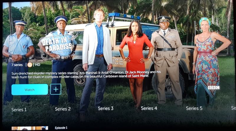 BritBox series screen on amazon fire tv