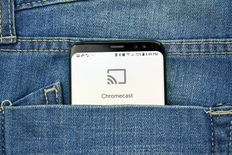 Google Chromecast app on phone