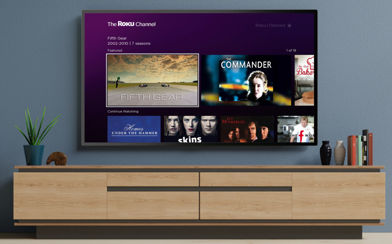 The Roku Channel UK homescreen 800