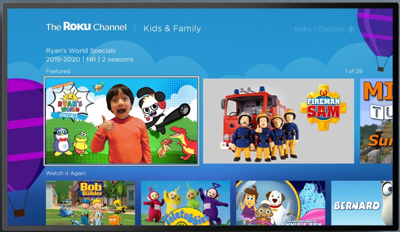 The Roku Channel uk kids and family 800