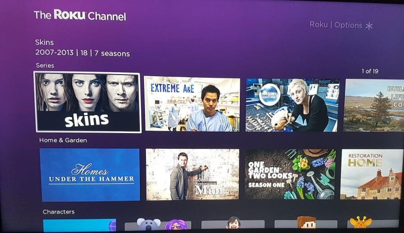 The Roku Channel on TV