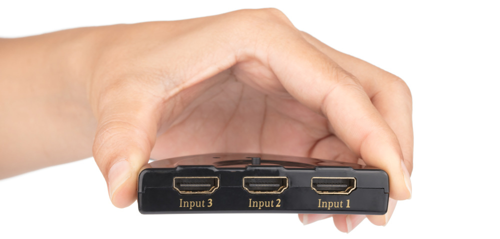 hdmi switch in hand