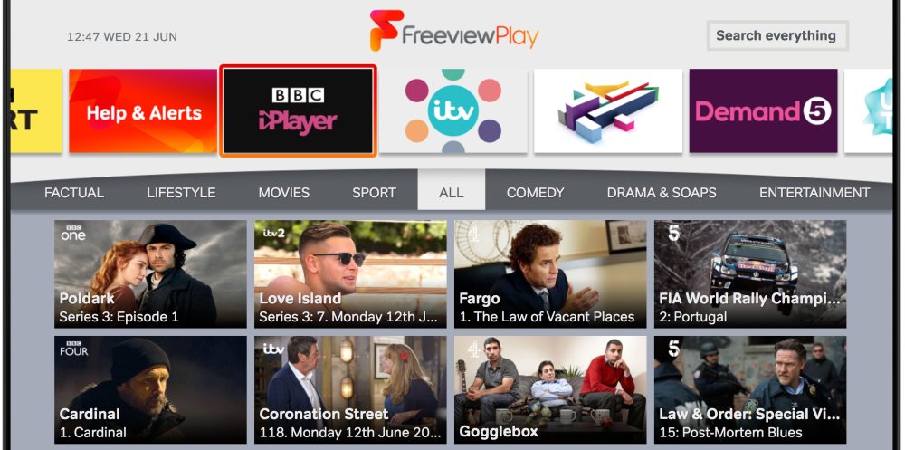 Freeview Play on TV