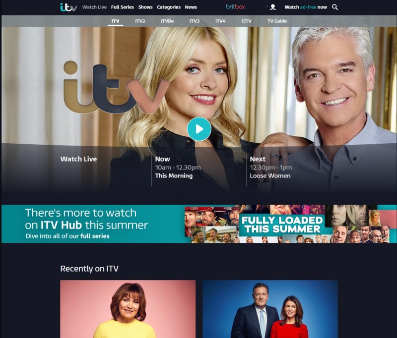 ITV Hub screenshot