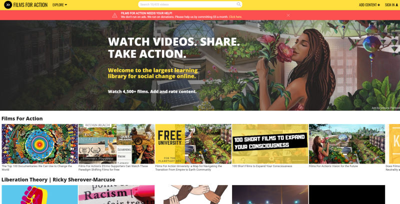 films for action free documentaries