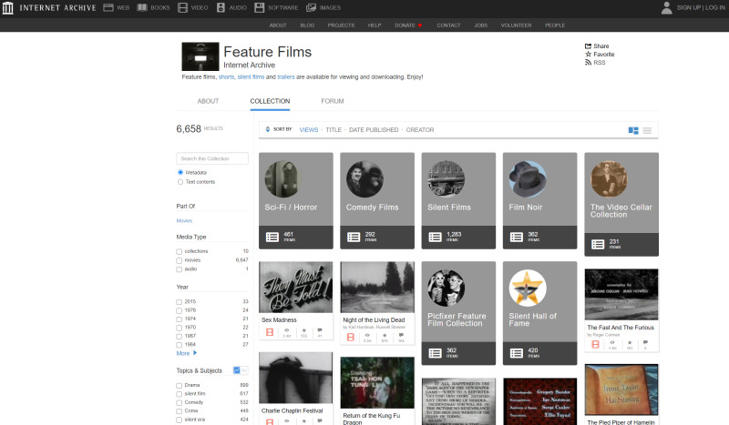 internet archive free films