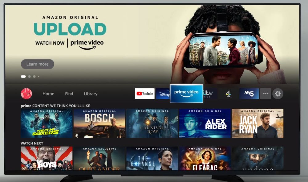 Fire TV new interface prime video peek