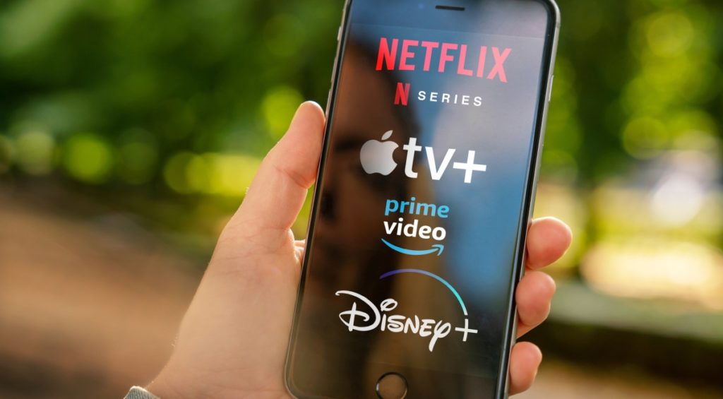 Streaming services on phone netflix apple prime video disney