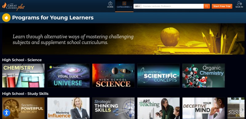 Great Courses plus screenshot