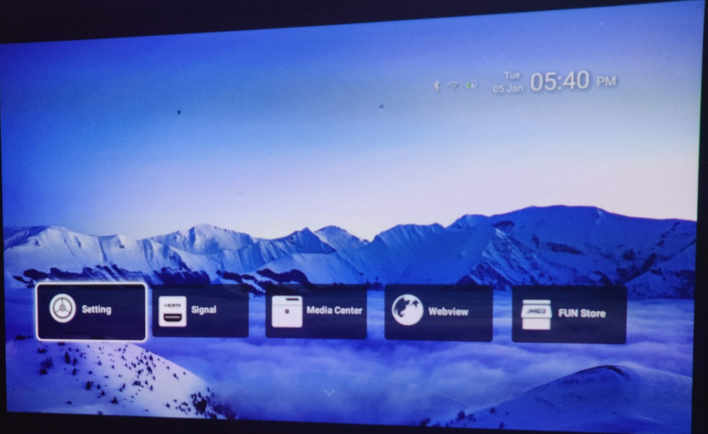 JMGO Explorer main interface