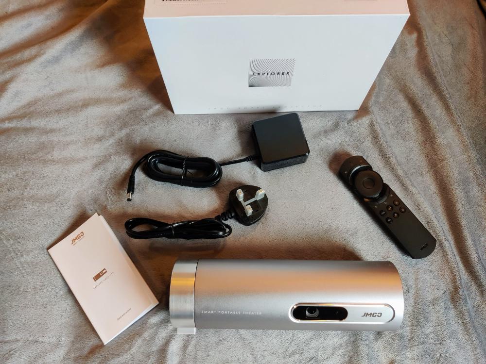 JMGO Explorer projector in the box