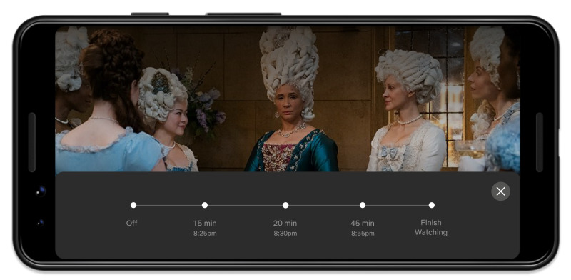 Netflix timer options
