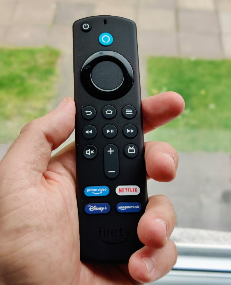 New Fire TV remote in hand