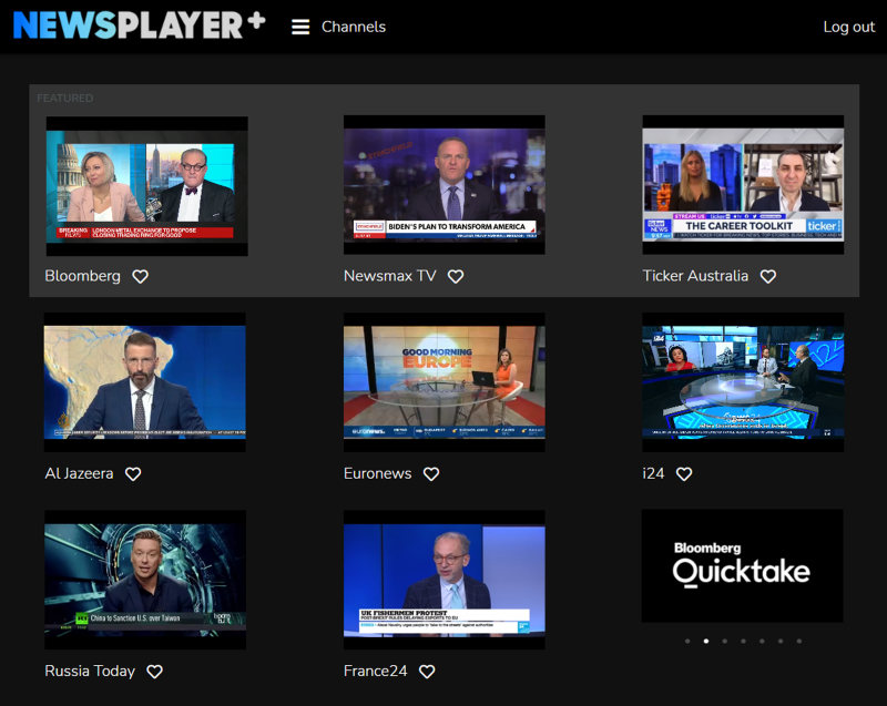 NewsPlayerPlus wall of news official