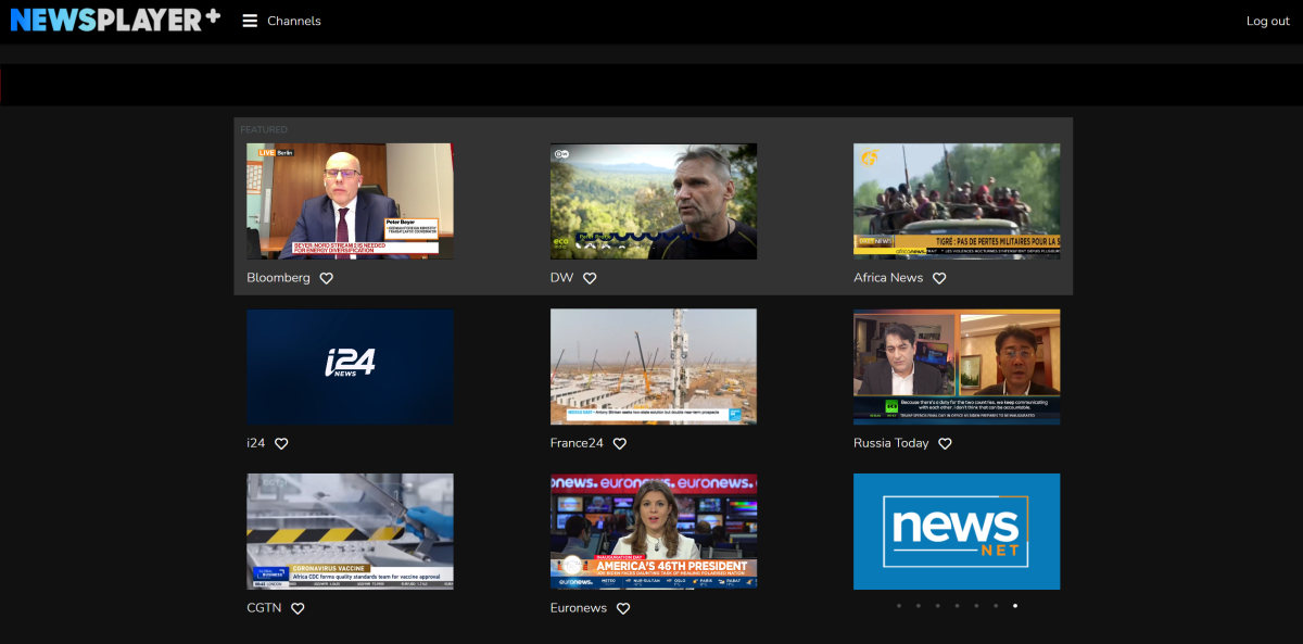 NewsPlayerPlus wall of news