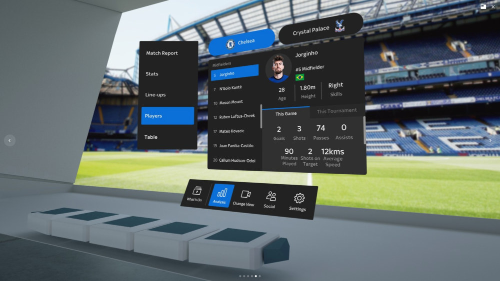 Sky Worlds VR sports screen