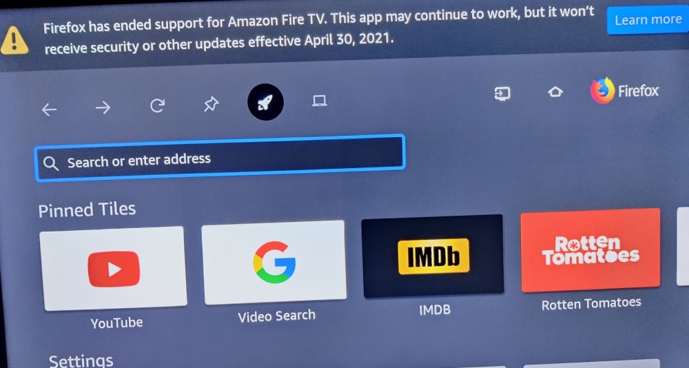 Firefox leaving Fire TV