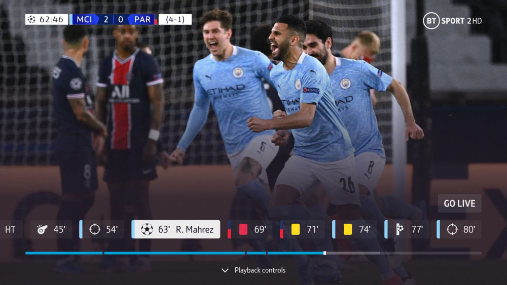 BT Sport Timeline playback controls 1000