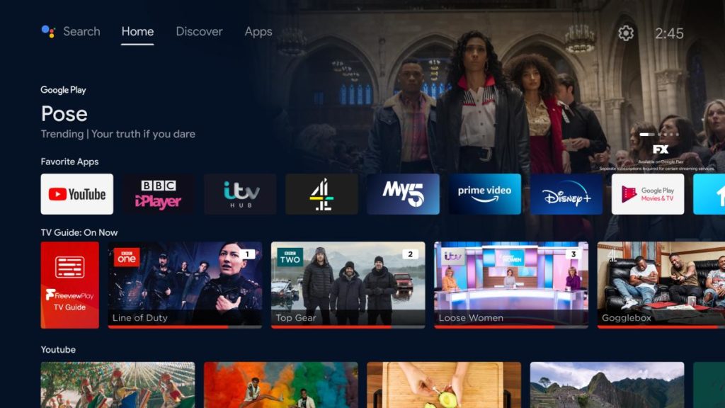 Freeview Play Android TV new version 1200