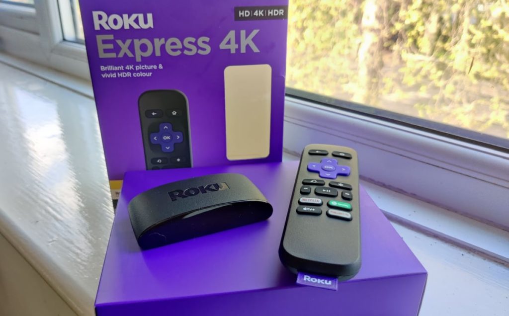 Roku Express 4K on window