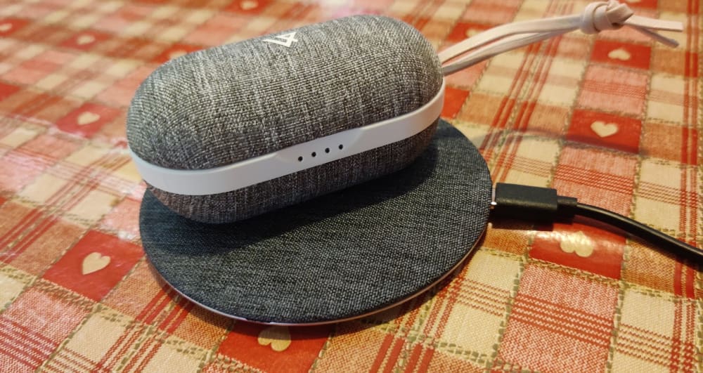 Lypertek Wireless charging pad on table