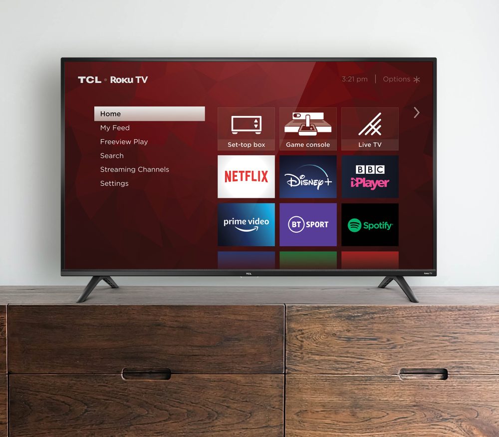 Roku TCL TV cabinet