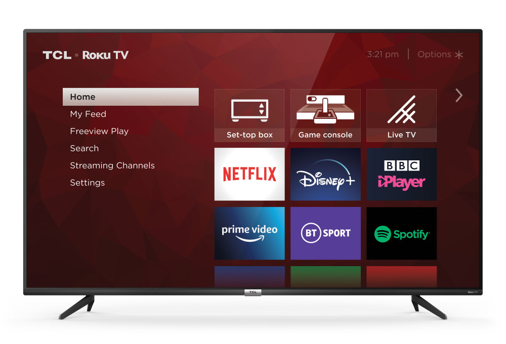 Roku TCL TV home screen