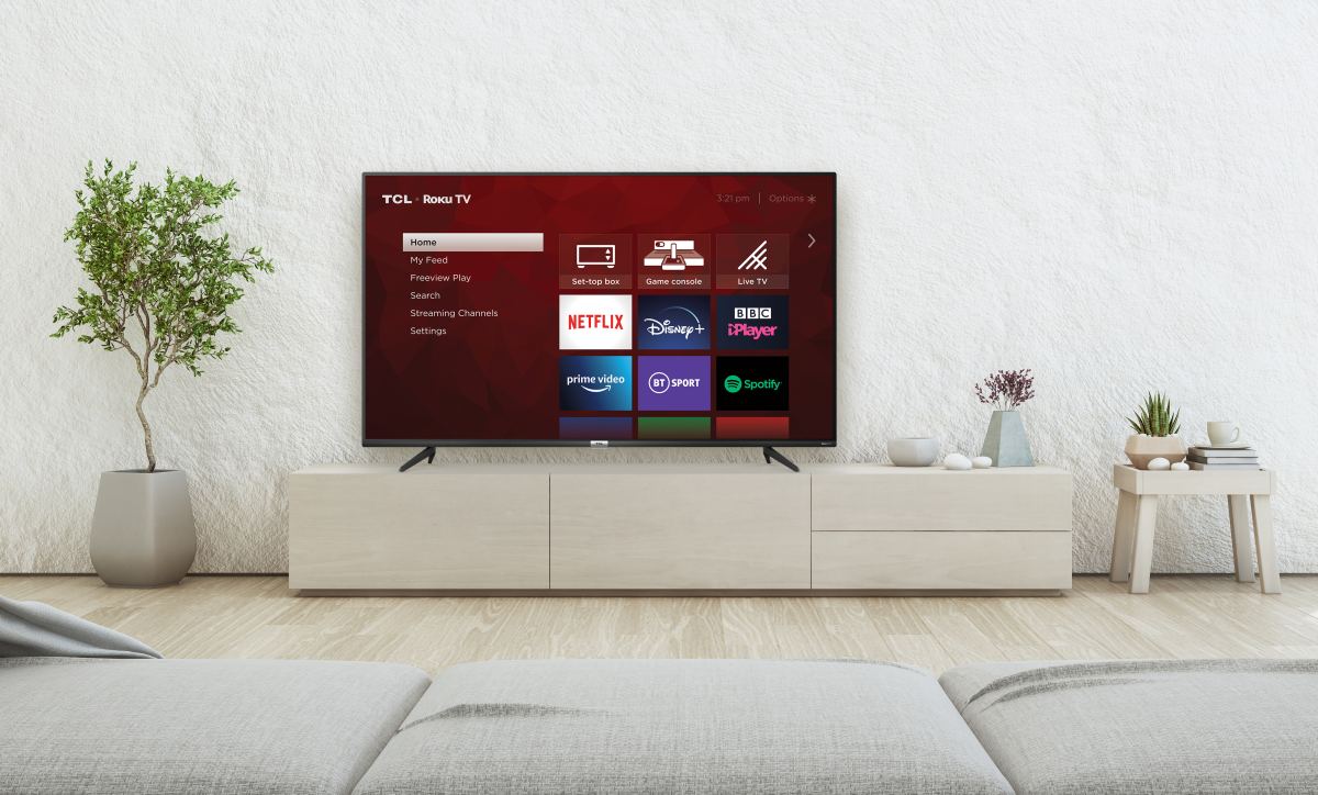 Roku TCL TV in living room official