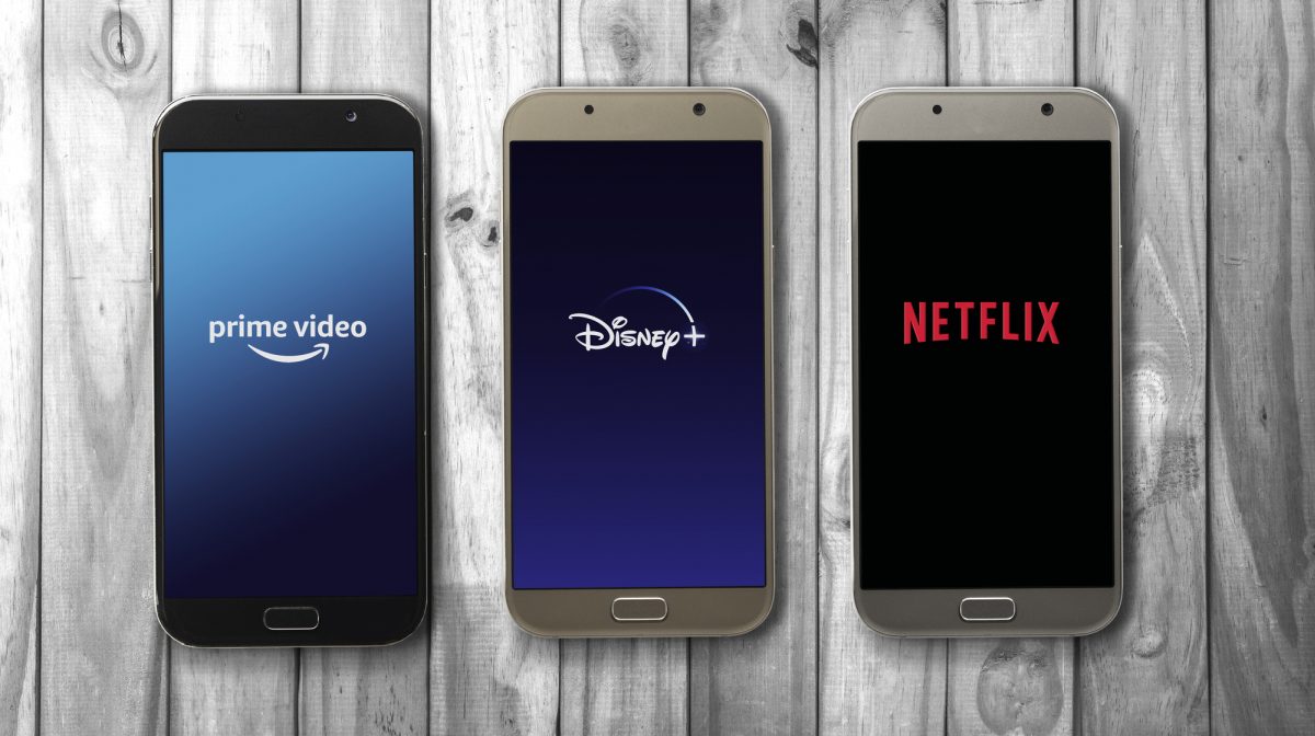 Streaming services on phone prime netflix disney 1200