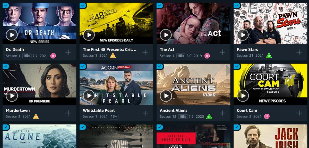 Amazon Prime Channels Free episodes