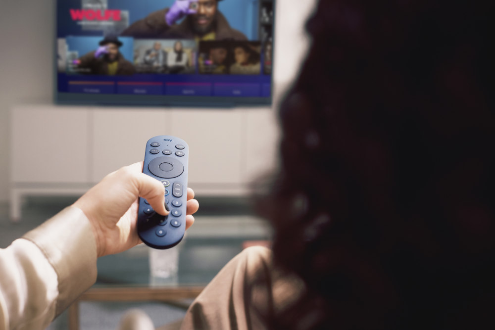 Sky Glass remote in hand official