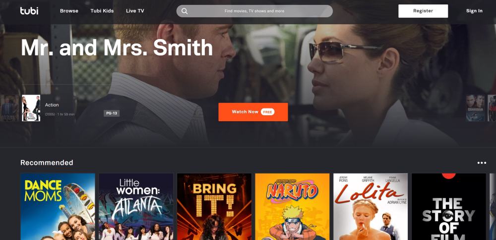 TUBI US streaming service