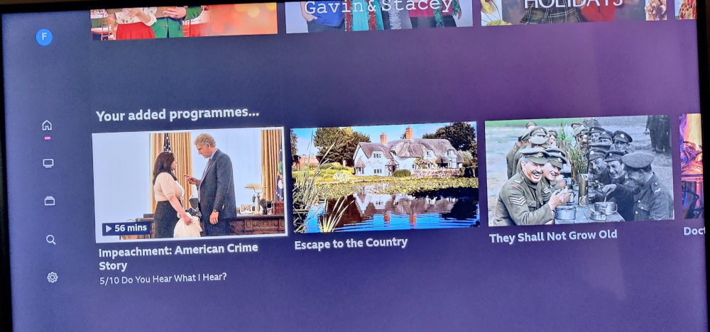 BBC iPlayer your added programme watchlist