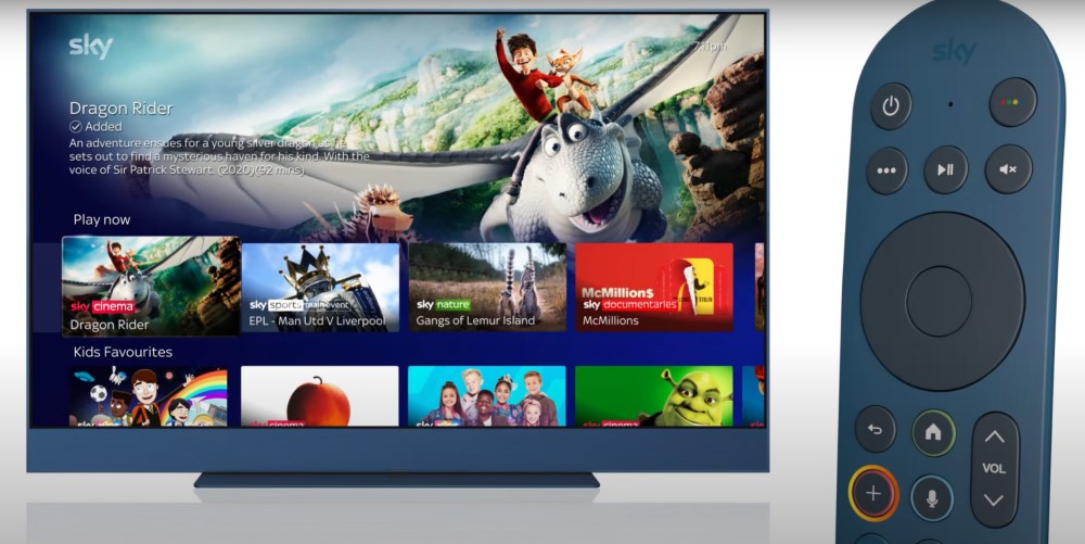 Sky Glass Playlist with plus button