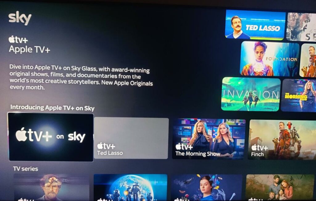 Apple TV on Sky Glass