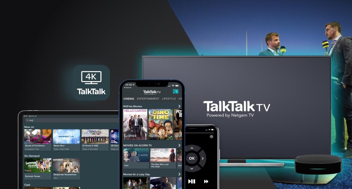 TALKTALK 4K TV Box screens