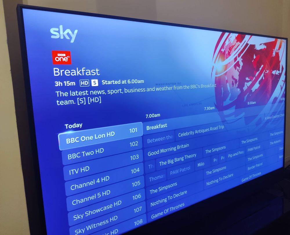 Sky Glass TV Guide