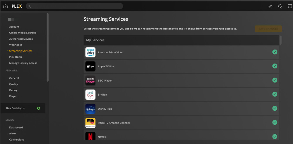 Plex Discovery streaming services UK