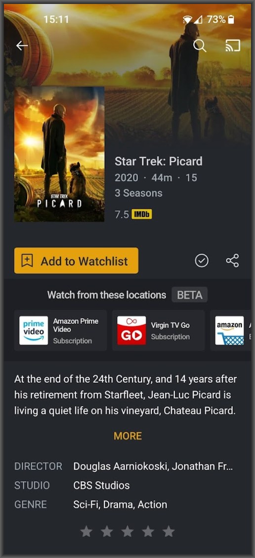 Plex discovery picard on phone