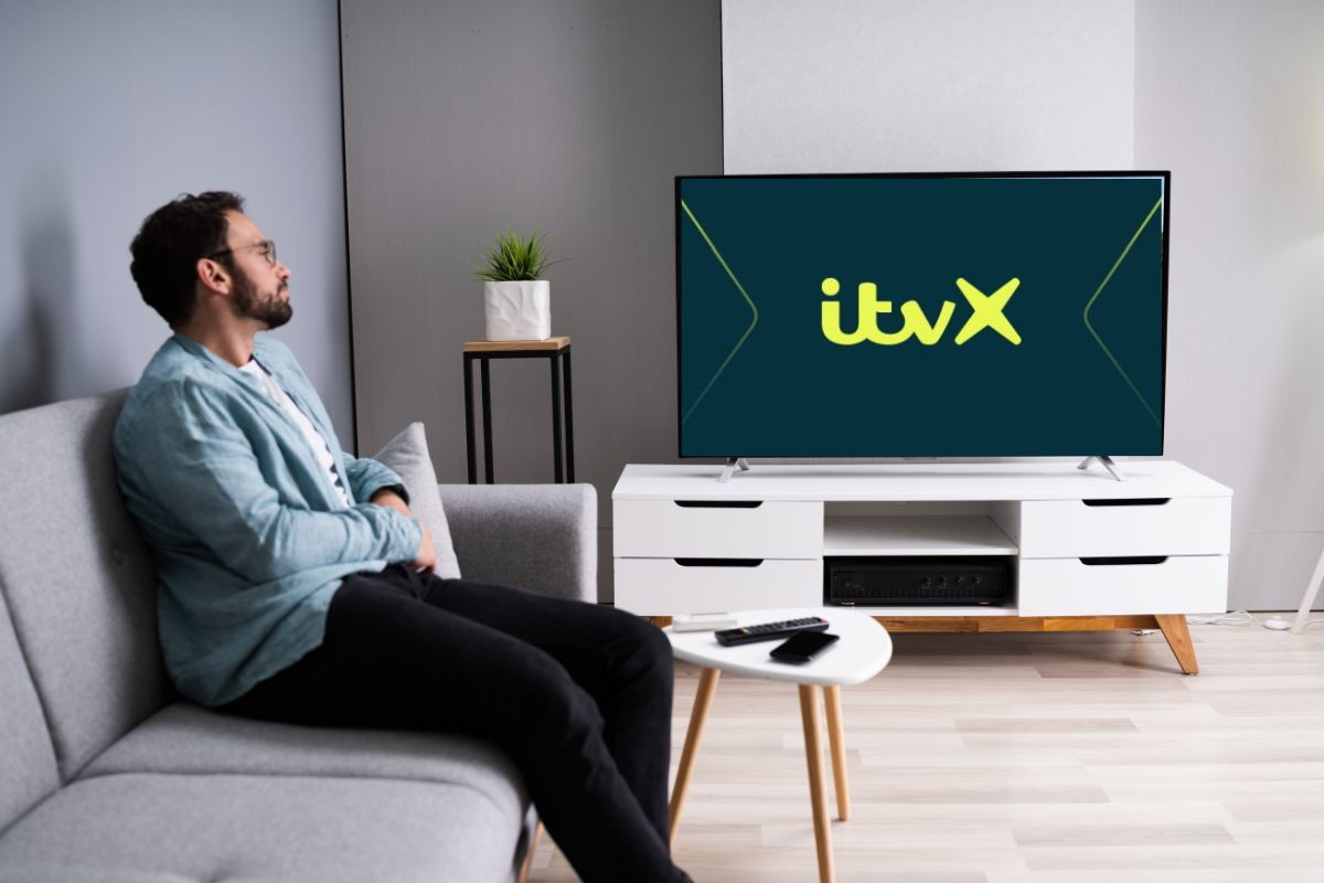 ITVX watching TV mockup