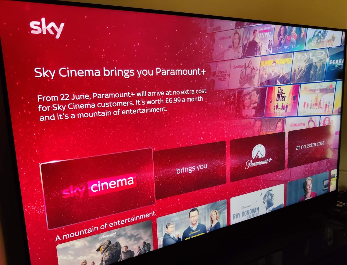 Paramount Plus on Sky Glass