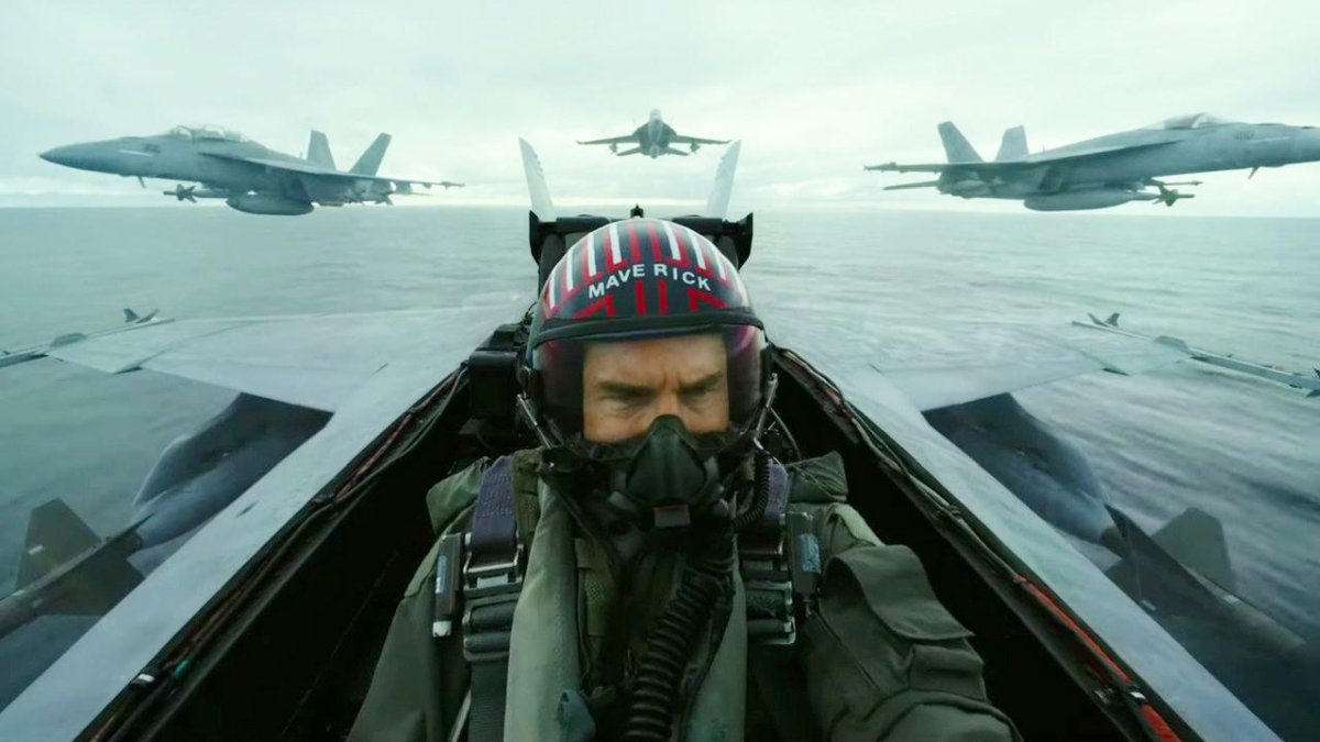 Top Gun Maverick in jet