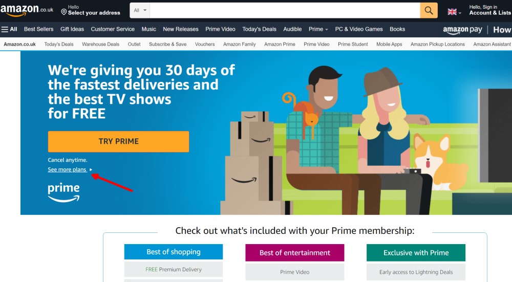 Amazon Prime more plans