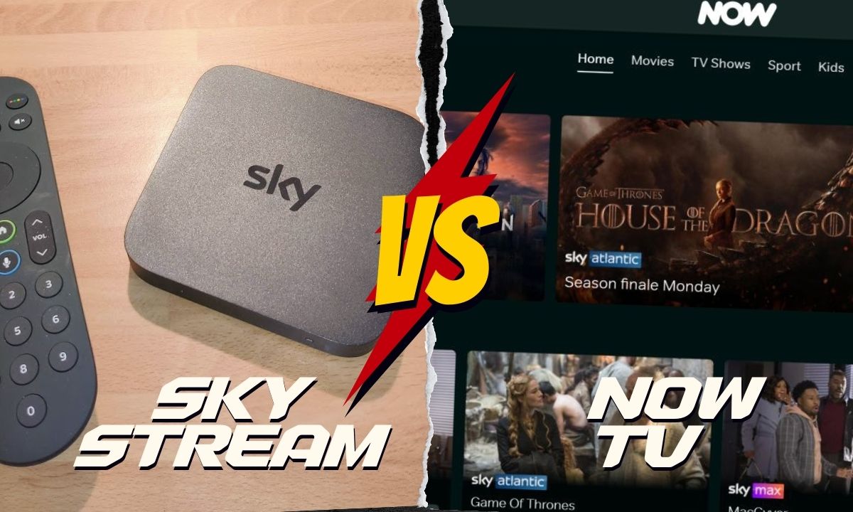 Sky Stream VS NOW TV collage